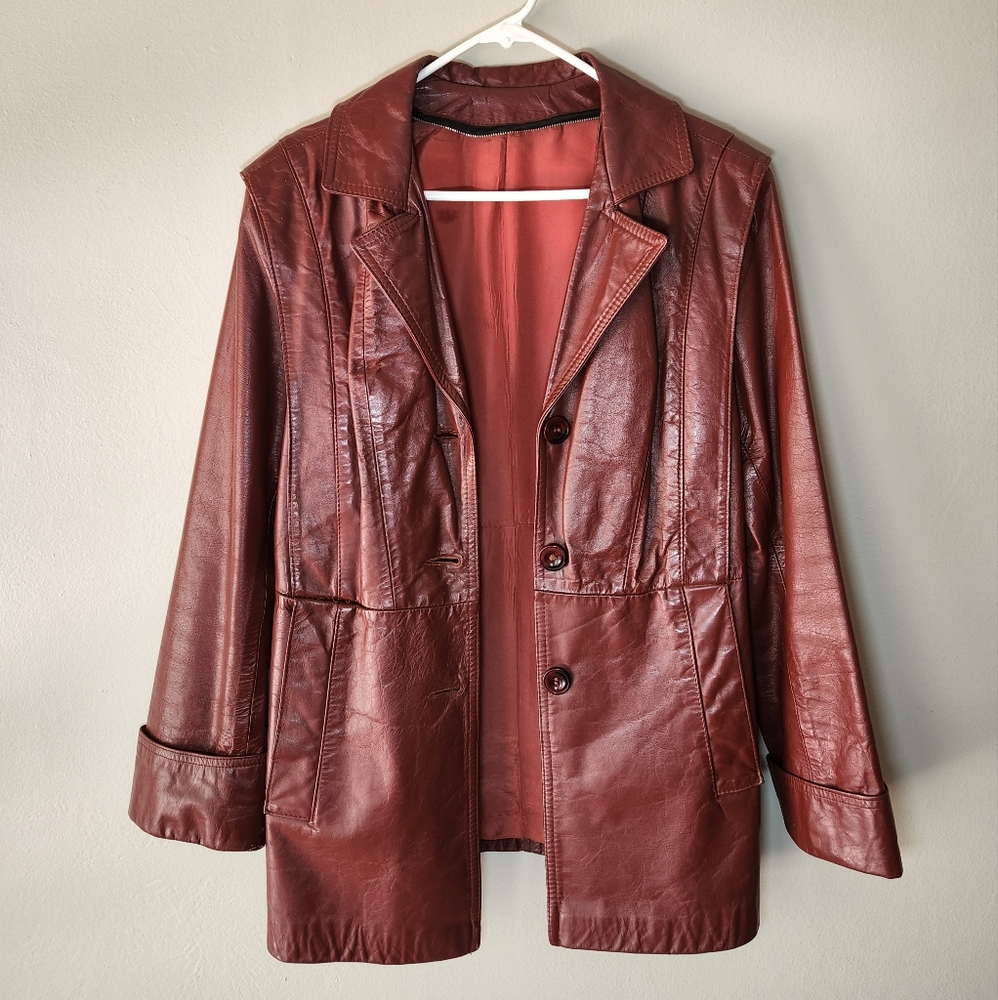 VINTAGE Sears AUTHENTIC LEATHER Jacket